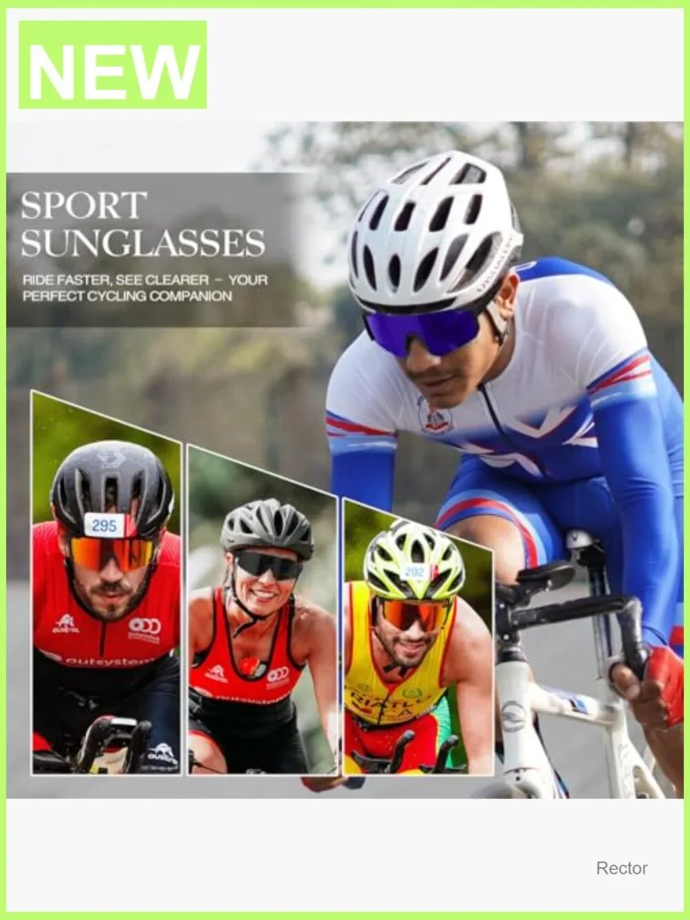 Polarized Sport Sunglasses TR90 UV Protection Cycling Running